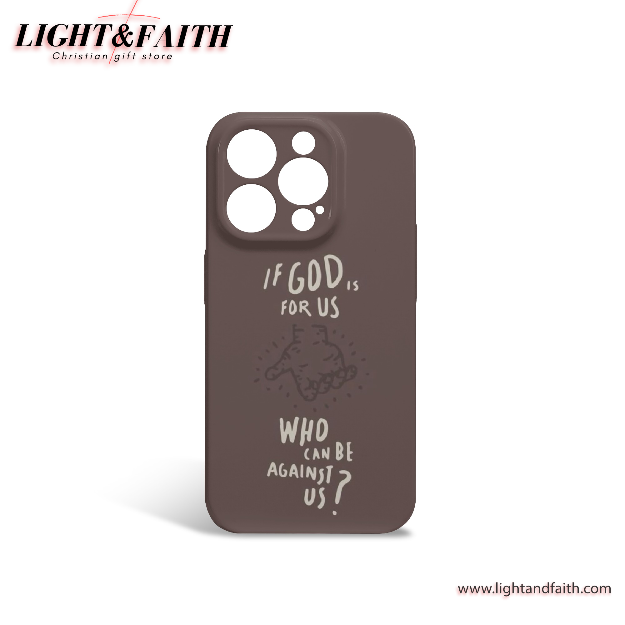 If God Is for Us Who Can Be Against Us Phone Case – Christian Encouragement Phone Cover, Christian Phone Case, Bible Verse Phone Case, Religious Gift, PCLAF56